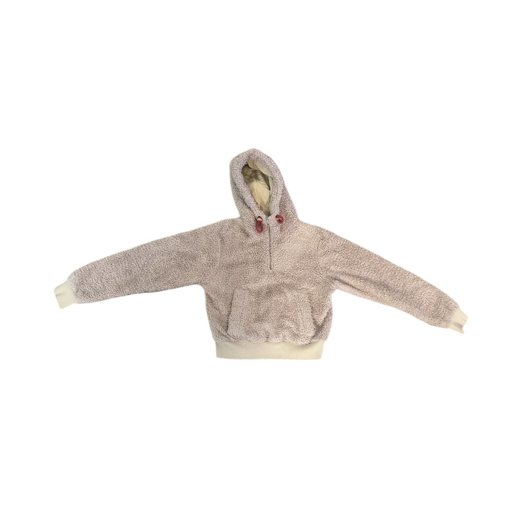 4 Lululemon Oh So Sherpa Half Zip Tan Hooded Fuzzy Fleece Jacket Coat Pullover